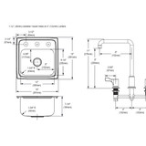 Elkay Lustertone Classic Stainless Steel 15" x 15" x 7-1/8" 3-Hole Single Bowl Drop-in Bar Sink + Faucet Kit