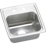 Elkay Lustertone Classic Stainless Steel 15" x 15" x 7-1/8", 3-Hole Single Bowl Drop-in Bar Sink with Quick-clip and 3-1/2" Drain