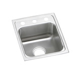 Elkay Lustertone Classic Stainless Steel 15" x 17-1/2" x 5", 2-Hole Single Bowl Drop-in ADA Sink with Quick-clip