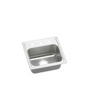Elkay Lustertone Classic Stainless Steel 17" x 16" x 6" 3-Hole Single Bowl Drop-in ADA Sink with Quick-clip