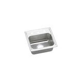 Elkay Lustertone Classic Stainless Steel 17" x 16" x 6", 1-Hole Single Bowl Drop-in ADA Sink with Quick-clip