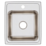 Elkay Lustertone Classic Stainless Steel 17" x 20" x 10-1/8" 1-Hole Single Bowl Drop-in Sink