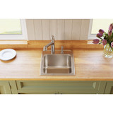 Elkay Lustertone Classic Stainless Steel 17" x 20" x 10-1/8" 2-Hole Single Bowl Drop-in Sink