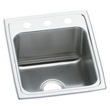 Elkay Lustertone Classic Stainless Steel 17" x 20" x 10-1/8" 3-Hole Single Bowl Drop-in Sink