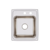 Elkay Lustertone Classic Stainless Steel 17" x 20" x 10-1/8" MR2-Hole Single Bowl Drop-in Sink