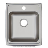 Elkay Lustertone Classic Stainless Steel 17" x 20" x 5-1/2", 0-Hole Single Bowl Drop-in ADA Sink