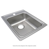 Elkay Lustertone Classic Stainless Steel 17" x 22" x 6" 2-Hole Single Bowl Drop-in ADA Sink