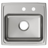 Elkay Lustertone Classic Stainless Steel 19" x 18" x 5-1/2", MR2-Hole Single Bowl Drop-in ADA Sink