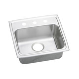 Elkay Lustertone Classic Stainless Steel 19" x 18" x 5-1/2", MR2-Hole Single Bowl Drop-in ADA Sink with Quick-clip