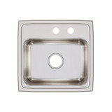 Elkay Lustertone Classic Stainless Steel 19" x 18" x 7-5/8", MR2-Hole Single Bowl Drop-in Sink