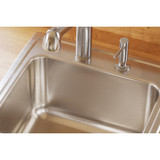 Elkay Lustertone Classic Stainless Steel 19-1/2" x 19" x 10-1/8" OS4-Hole Single Bowl Drop-in Laundry Sink w/Perfect Drain