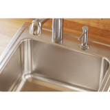 Elkay Lustertone Classic Stainless Steel 19-1/2" x 19" x 10-1/8", MR2-Hole Single Bowl Drop-in Laundry Sink w/Perfect Drain