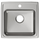 Elkay Lustertone Classic Stainless Steel 19-1/2" x 19" x 5", 1-Hole Single Bowl Drop-in ADA Sink