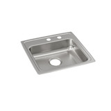 Elkay Lustertone Classic Stainless Steel 19-1/2" x 19" x 5", MR2-Hole Single Bowl Drop-in ADA Sink