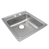 Elkay Lustertone Classic Stainless Steel 19-1/2" x 22" x 6-1/2", MR2-Hole Single Bowl Drop-in ADA Sink