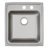 Elkay Lustertone Classic Stainless Steel 19-1/2" x 22" x 6-1/2", MR2-Hole Single Bowl Drop-in ADA Sink
