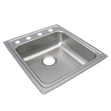 Elkay Lustertone Classic Stainless Steel 19-1/2" x 22" x 6-1/2", OS4-Hole Single Bowl Drop-in ADA Sink