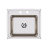 Elkay Lustertone Classic Stainless Steel 22" x 19-1/2" x 10-1/8" 2-Hole Single Bowl Drop-in Sink with Perfect Drain