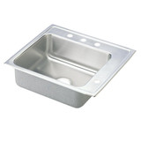Elkay Lustertone Classic Stainless Steel 22" x 19-1/2" x 4" 2-Hole Single Bowl Drop-in Classroom ADA Sink with Rear and Right Deck