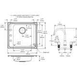 Elkay Lustertone Classic Stainless Steel 22" x 19-1/2" x 4-1/2", Single Bowl Drop-in Classroom ADA Sink Kit