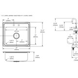 Elkay LR2219C Lustertone Classic Stainless Steel 22" x 19-1/2" x 7-5/8" 2-Hole Single Bowl Drop-in Sink + Faucet Kit