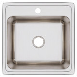 Elkay Lustertone Classic Stainless Steel 22" x 22" x 12-1/8" 1-Hole Single Bowl Drop-in Sink