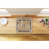 Elkay Lustertone Classic Stainless Steel 22" x 22" x 12-1/8" 4-Hole Single Bowl Drop-in Sink