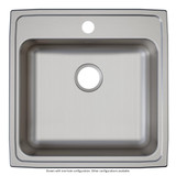 Elkay Lustertone Classic Stainless Steel 22" x 22" x 6", 0-Hole Single Bowl Drop-in ADA Sink
