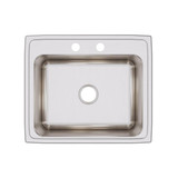 Elkay Lustertone Classic Stainless Steel 25" x 21-1/4" x 10-1/8" 2-Hole Single Bowl Drop-in Sink