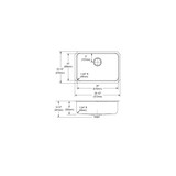 Elkay Lustertone Classic Stainless Steel 26-1/2" x 18-1/2" x 8" Single Bowl Undermount Sink with Perfect Drain