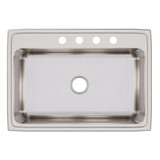 Elkay Lustertone Classic Stainless Steel 31" x 22" x 10-1/8" 4-Hole Single Bowl Drop-in Sink