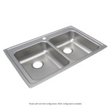 Elkay Lustertone Classic Stainless Steel 33" x 21-1/4" x 6", 5-Hole Equal Double Bowl Drop-in ADA Sink