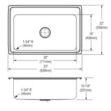 Elkay Lustertone Classic Stainless Steel 33" x 22" x 10" MR2-Hole Single Bowl Drop-in Sink with Perfect Drain
