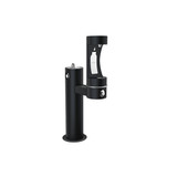 Elkay Outdoor ezH2O Lower Bottle Filling Station Bi-Level Pedestal Non-Filtered Non-Refrigerated Black