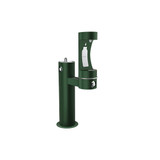 Elkay Outdoor ezH2O Lower Bottle Filling Station Bi-Level Pedestal Non-Filtered Non-Refrigerated Evergreen