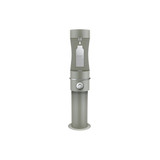 Elkay Outdoor ezH2O Lower Bottle Filling Station Bi-Level Pedestal Non-Filtered Non-Refrigerated Freeze Resistant Gray