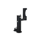 Elkay Outdoor ezH2O Lower Bottle Filling Station Bi-Level Pedestal with Pet Station Non-Filtered Non-Refrigerated Black