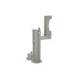 Elkay Outdoor ezH2O Lower Bottle Filling Station Bi-Level Pedestal with Pet Station Non-Filtered Non-Refrigerated Gray