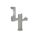 Elkay Outdoor ezH2O Middle Bottle Filling Station Tri-Level Pedestal Non-Filtered Non-Refrigerated FR Gray