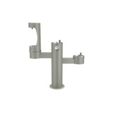 Elkay Outdoor ezH2O Middle Bottle Filling Station Tri-Level Pedestal Non-Filtered Non-Refrigerated Gray