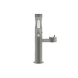 Elkay Outdoor ezH2O Upper Bottle Filling Station Bi-Level Pedestal Non-Filtered Non-Refrigerated Freeze Resistant Gray