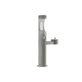 Elkay Outdoor ezH2O Upper Bottle Filling Station Bi-Level Pedestal Non-Filtered Non-Refrigerated Gray