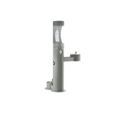Elkay Outdoor ezH2O Upper Bottle Filling Station Bi-Level Pedestal with Pet Station Non-Filtered Non-Refrigerated Gray