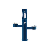 Elkay Outdoor ezH2O Upper Bottle Filling Station Tri-Level Pedestal Non-Filtered Non-Refrigerated Blue