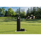 Elkay Outdoor Pedestal Fountain with Pet Station Non-Filtered Non-Refrigerated Black
