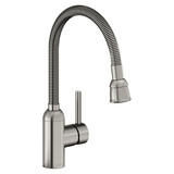 Elkay Pursuit Laundry/Utility Faucet with Flexible Spout Forward Only Lever Handle Lustrous Steel