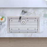 Elkay Quartz Classic 33" x 18-7/16" x 9-7/16" Single Bowl Undermount Sink Kit with Filtered Faucet White