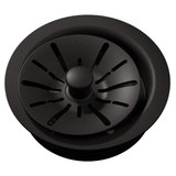 Elkay Quartz Perfect Drain 3-1/2" Polymer Disposer Flange with Removable Basket Strainer and Rubber Stopper Black