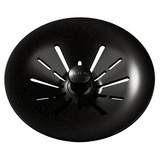 Elkay Quartz Perfect Drain 3-1/2" Removable Polymer Basket Strainer and Rubber Stopper Caviar
