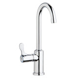 Elkay Single Hole 12-1/2" Vandal Resistant Deck Mount Faucet with Gooseneck Spout Lever Handle on Left Side Chrome